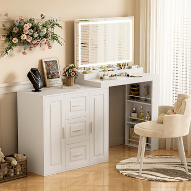 Dressing Table With 3 Drawers And 2 Cabinets